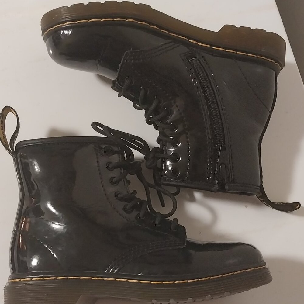 Dr. Martens Boots kids size 10 shiny black